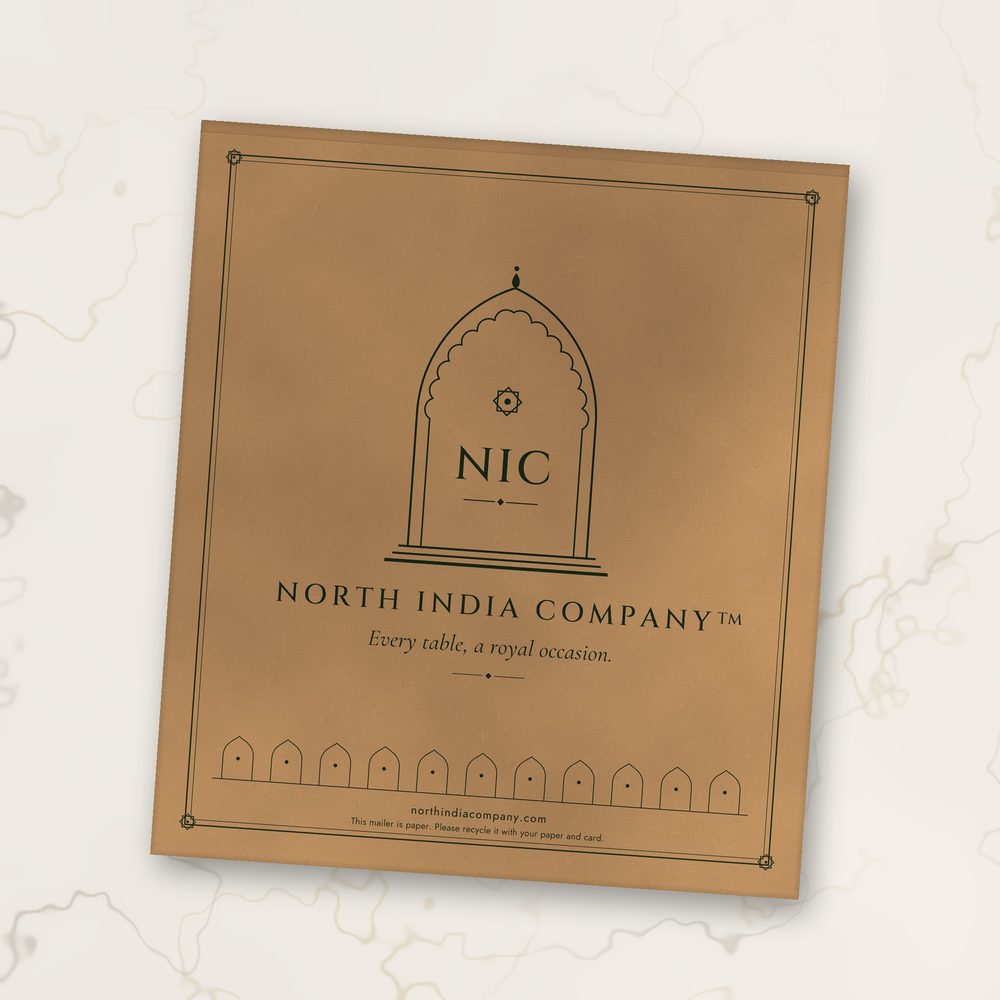 North India Company kraft paper mailer printed with the crest