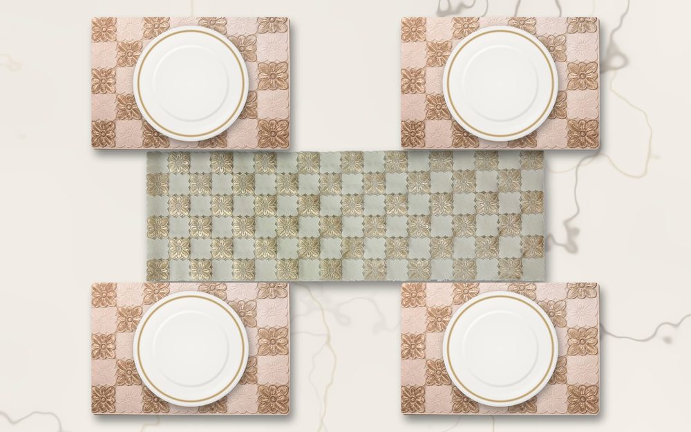 Sheesh Mahal runner and placemats set on a table
